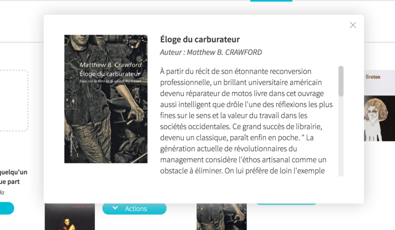 Visualisez le résumé de vos livres en un clic sur la couverture !