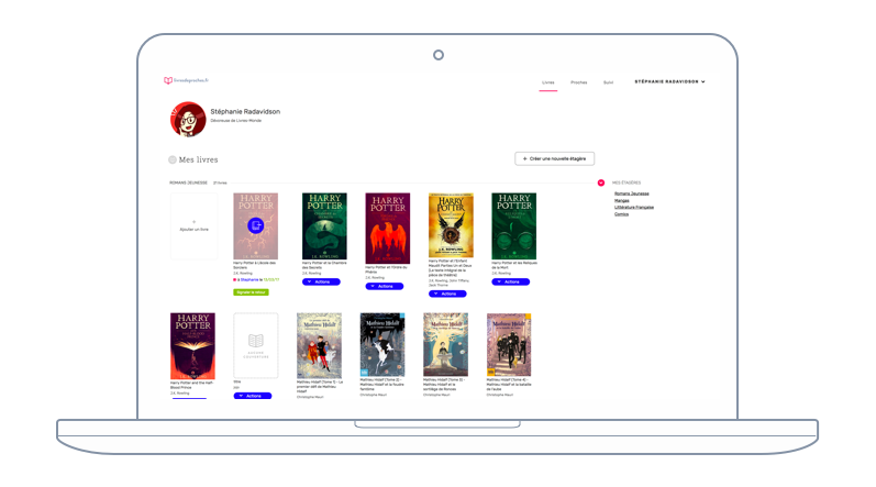 La refonte de la page Livres sur votre compte MyBlio